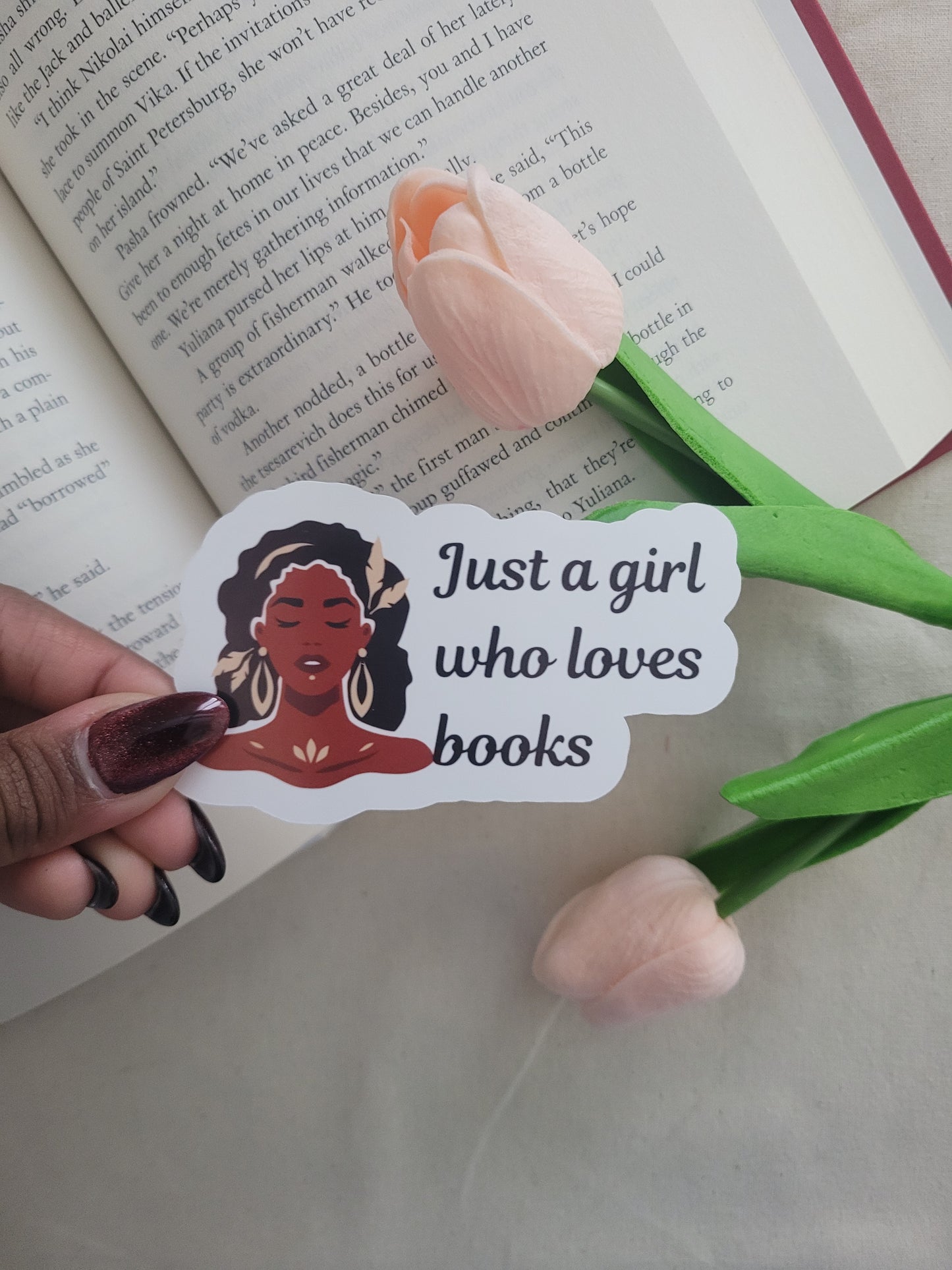 Girl Loves Books Sticker - Ever After