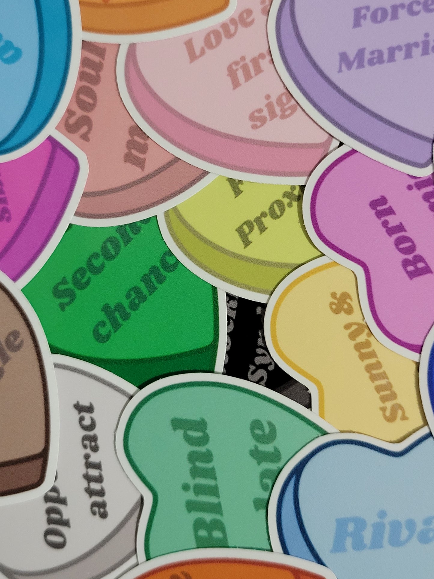 Candy Heart Tropes Stickers - Ever After