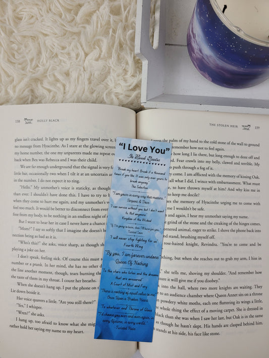 I Love You Bookmark