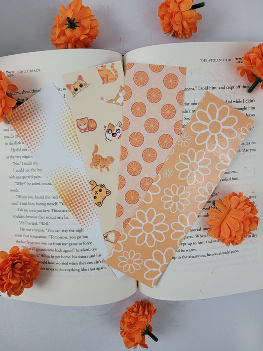 Orange Bookmark Set