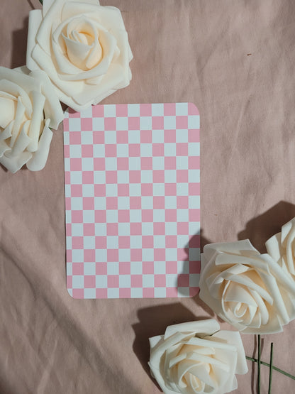 Pink Checker Kindle Insert